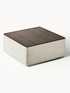 Reposapiés puf de pana con espacio de almacenamiento Lennon