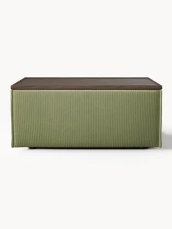 Reposapiés puf de pana con espacio de almacenamiento Lennon