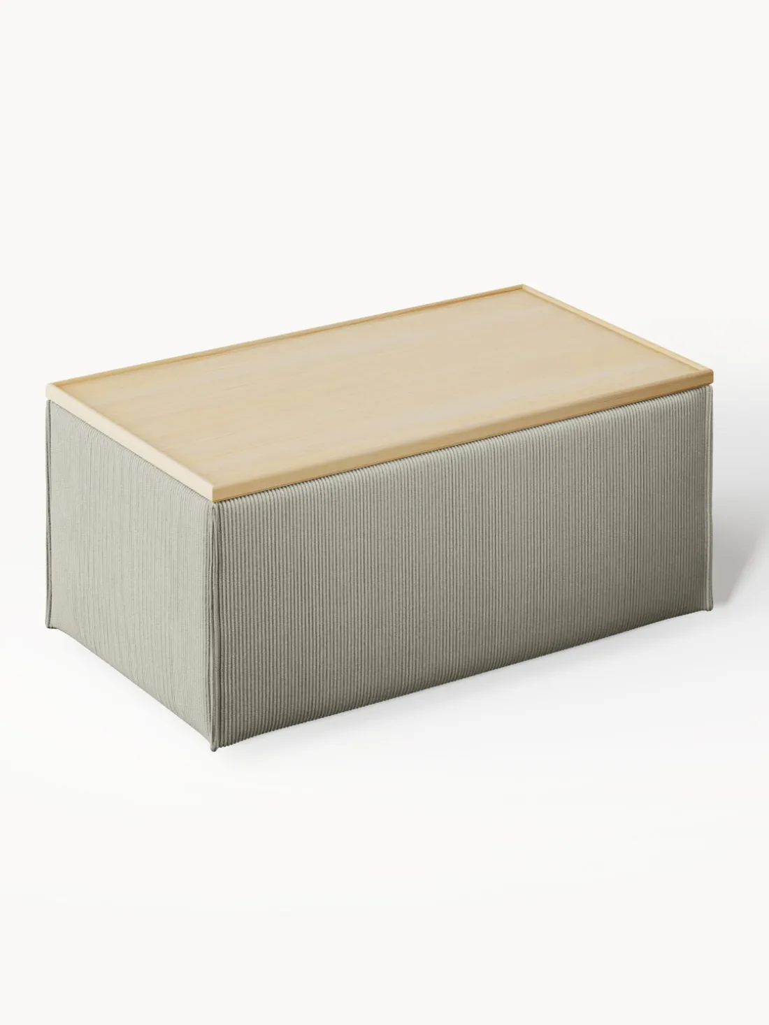 Reposapiés puf de pana con espacio de almacenamiento Lennon