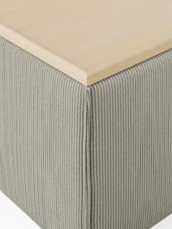 Reposapiés puf de pana con espacio de almacenamiento Lennon