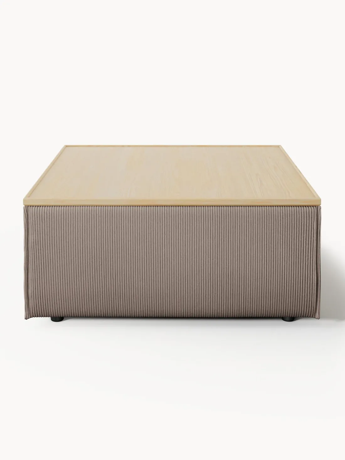 Reposapiés puf de pana con espacio de almacenamiento Lennon