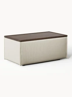 Reposapiés puf de pana con espacio de almacenamiento Lennon