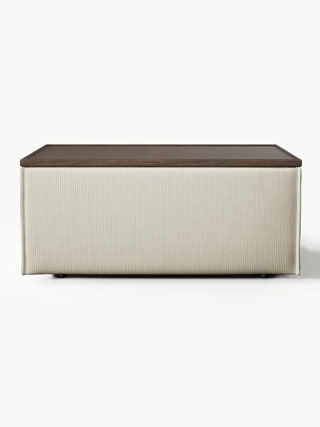 Reposapiés puf de pana con espacio de almacenamiento Lennon