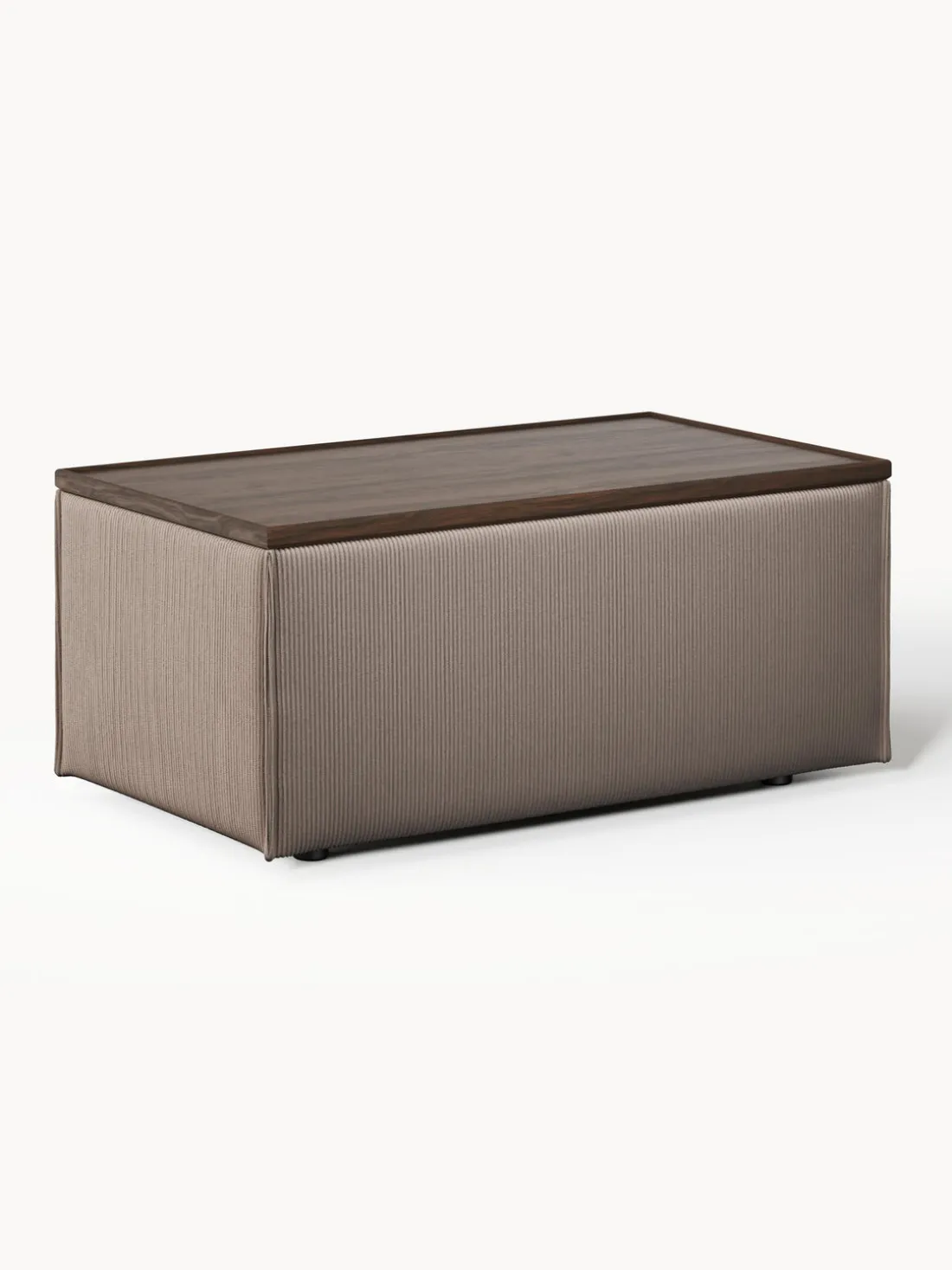 Reposapiés puf de pana con espacio de almacenamiento Lennon