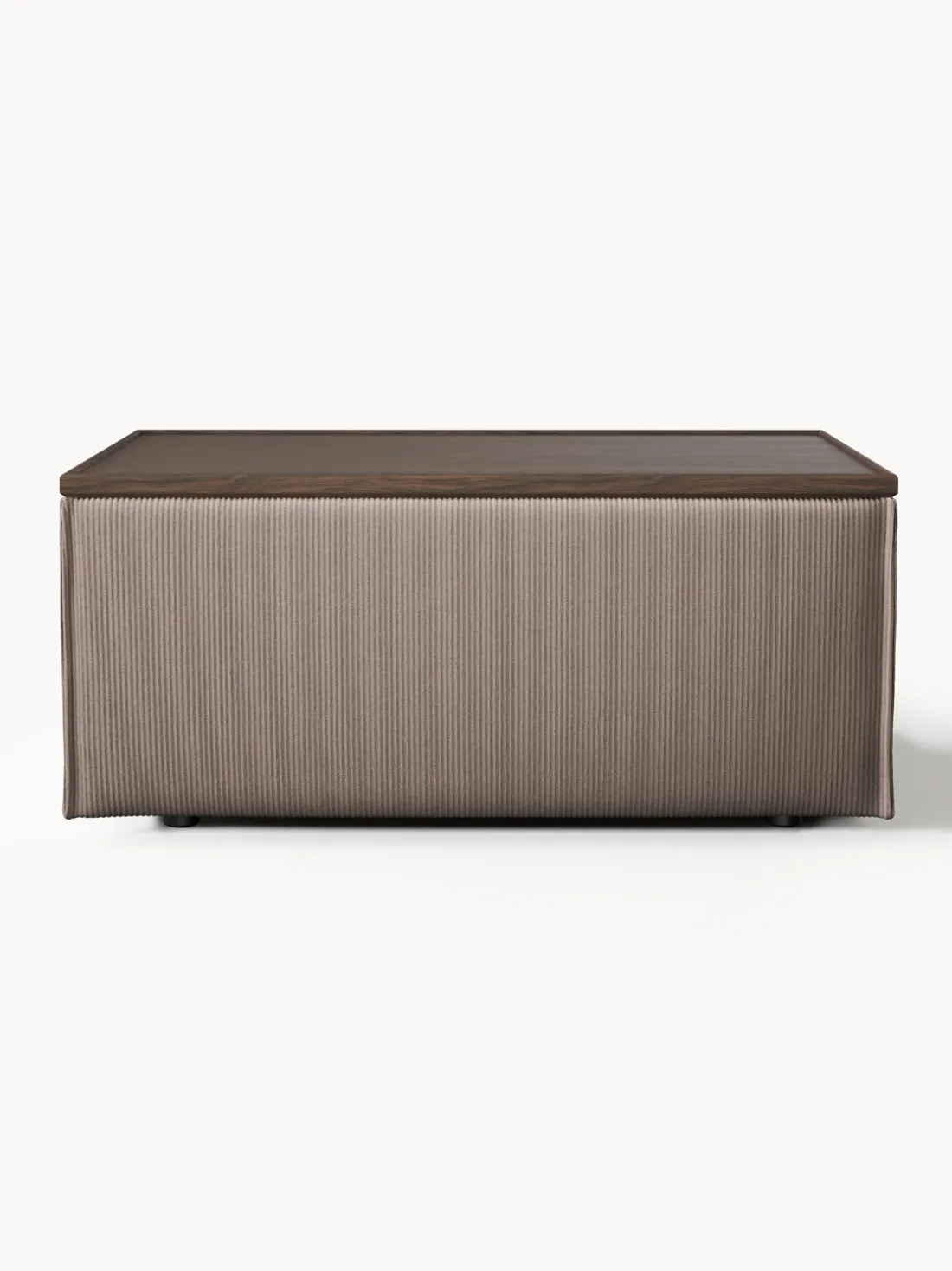 Reposapiés puf de pana con espacio de almacenamiento Lennon