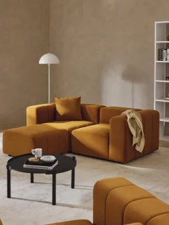 Reposapiés puf de terciopelo Lena