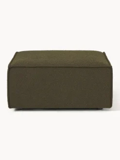 Reposapiés puf en tejido bouclé Lennon