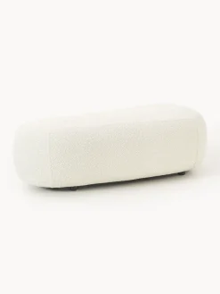 Reposapiés puf grande en tejido bouclé Alba