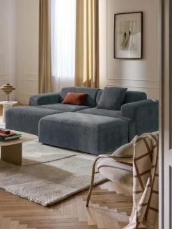 Reposapiés puf grande Melva, 116 x 42 cm