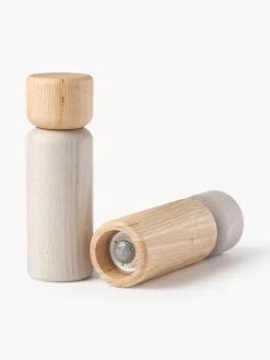 Salero y pimentero de madera de fresno Anis, 2 uds.