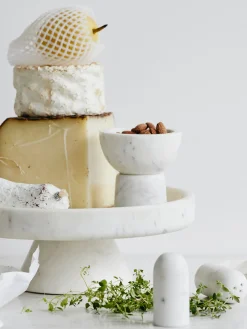 Salero y pimentero de mármol Isop, 2 uds.