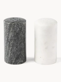 Salero y pimentero de mármol Agata, 2 uds.