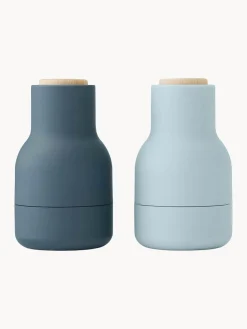 Salero y pimentero pequeños de diseño con tapa de haya Bottle Grinder, 2 uds.