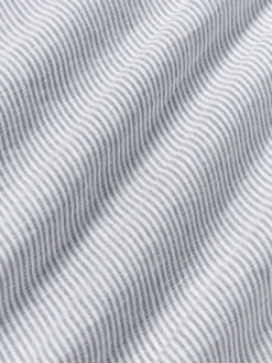 Sábana encimera de lino lavado con rayas finas Rinna