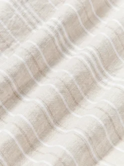 Sábana encimera de lino lavado con rayas Telma