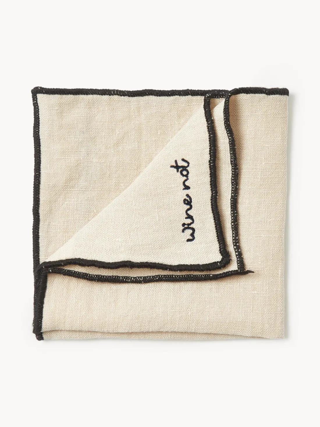 Servilletas de cóctel de lino con bordado Cosmo, 4 uds.