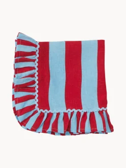 Servilletas de lino a rayas Senape, 2 uds.