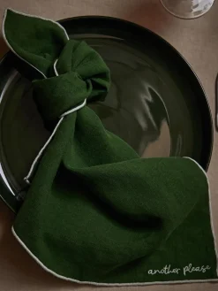 Servilletas de lino con bordado Cosmo, 4 uds.