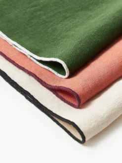 Servilletas de lino con bordado Cosmo, 4 uds.