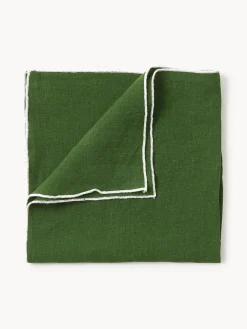 Servilletas de lino con bordado Cosmo, 4 uds.