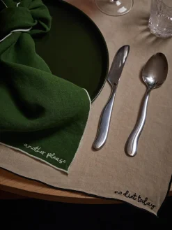 Servilletas de lino con bordado Cosmo, 4 uds.