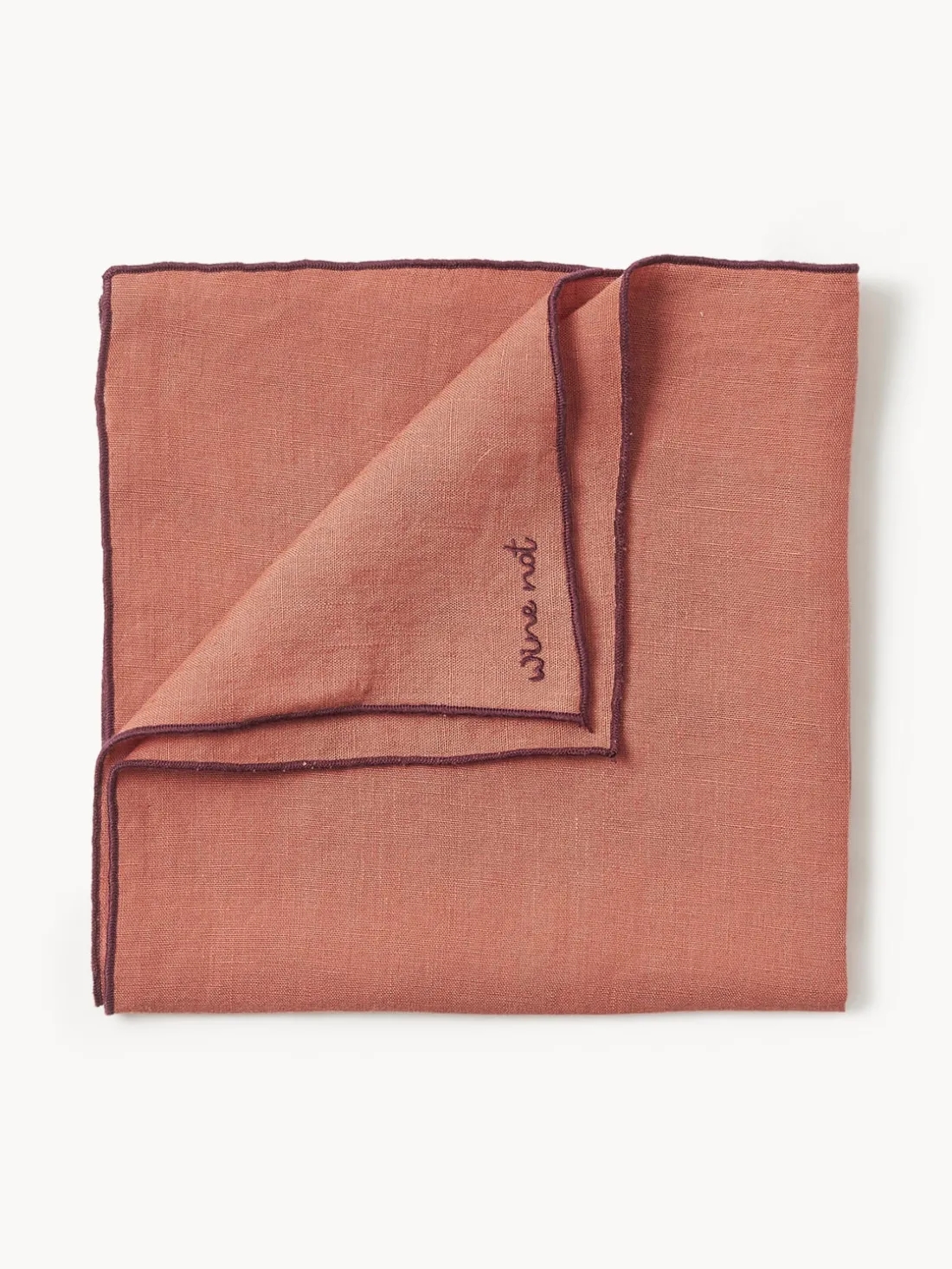 Servilletas de lino con bordado Cosmo, 4 uds.