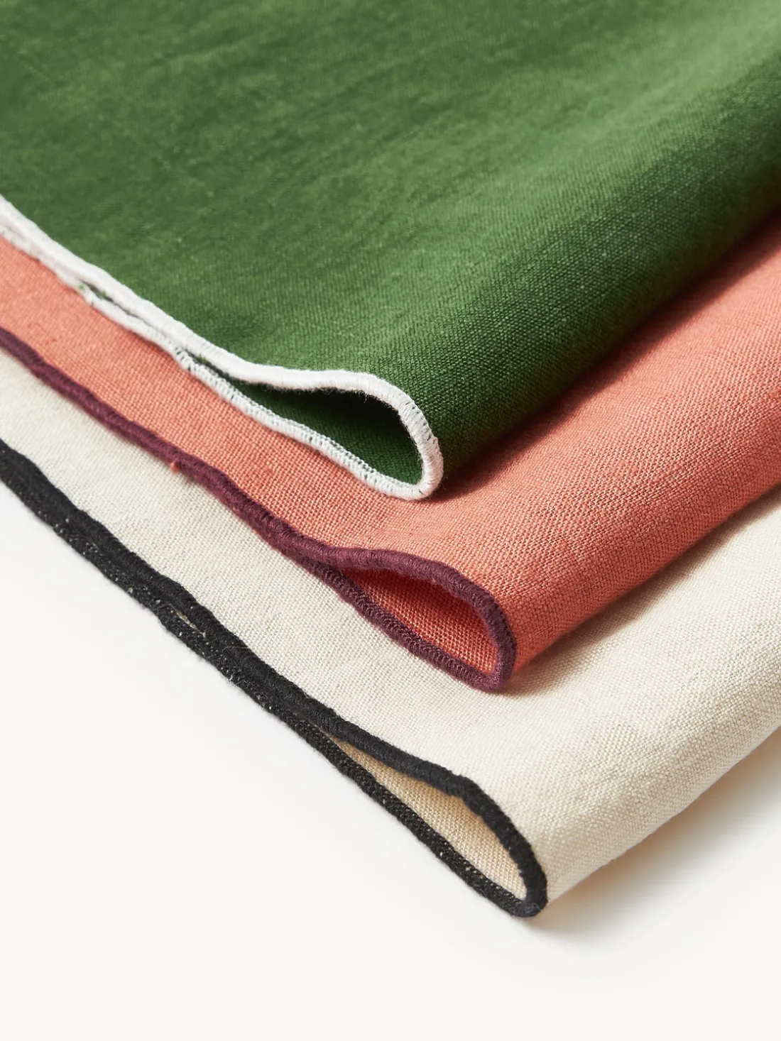 Servilletas de lino con bordado Cosmo, 4 uds.