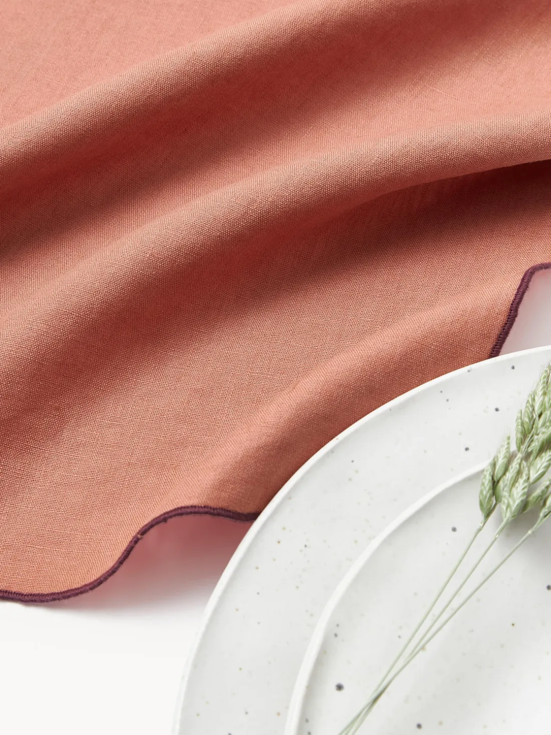 Servilletas de lino con bordado Cosmo, 4 uds.