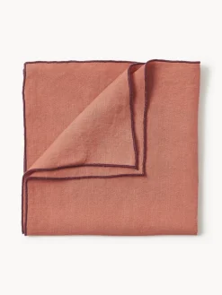 Servilletas de lino con bordado Cosmo, 4 uds.