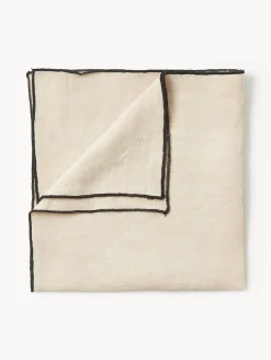 Servilletas de lino con bordado Cosmo, 4 uds.