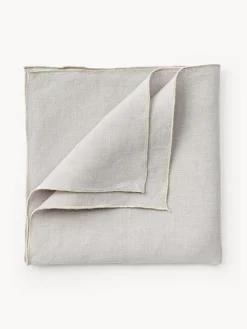 Servilletas de lino con ribete Kennedy, 4 uds.