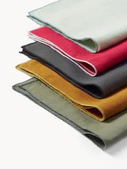 Servilletas de lino con ribete Kennedy, 4 uds.