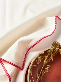 Servilletas de tela artesanales Zigzag, 4 uds.