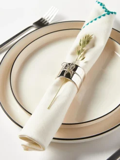 Servilletas de tela artesanales Zigzag, 4 uds.