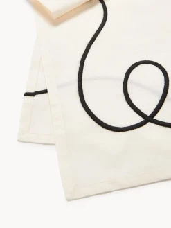 Servilletas de tela con bordado abstracto Sue, 4 uds.