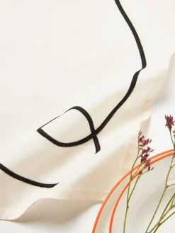 Servilletas de tela con bordado abstracto Sue, 4 uds.