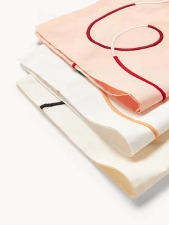 Servilletas de tela con bordado abstracto Sue, 4 uds.