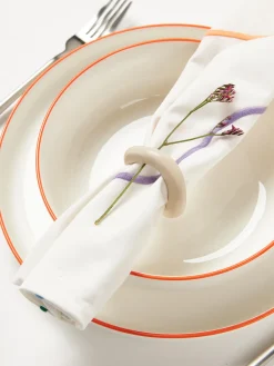 Servilletas de tela con bordado abstracto Sue, 4 uds.