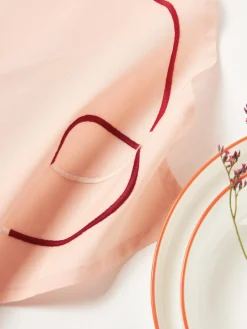 Servilletas de tela con bordado abstracto Sue, 4 uds.