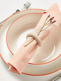 Servilletas de tela con bordado abstracto Sue, 4 uds.