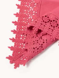 Servilletas de tela con ribete de encaje Flavia, 4 uds.