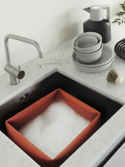 Set de cesto para fregadero y cepillo para vajilla Washing-up, 2 pzas.