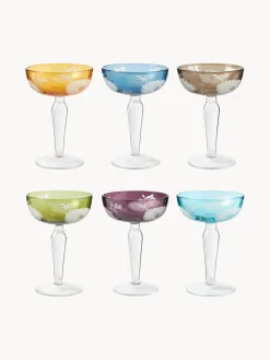 Set de copas pompadour de champán Peony, 6 uds.