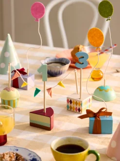 Set de decoración de cumpleaños de madera Happy