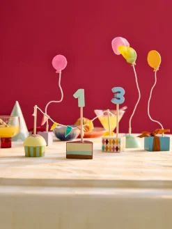 Set de decoración de cumpleaños de madera Happy