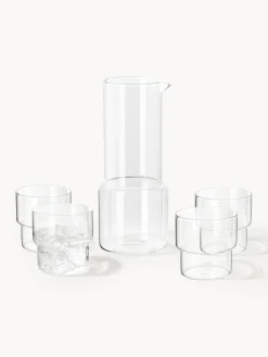 Set de jarra con vasos de agua siplado Gustave, 5 pzas.