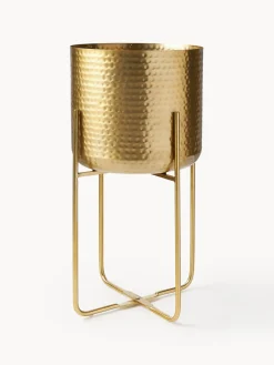 Set de macetero de metal martillado Nives, 2 uds.