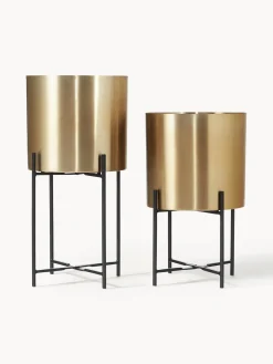 Set de maceteros de metal Mina, 2 uds.