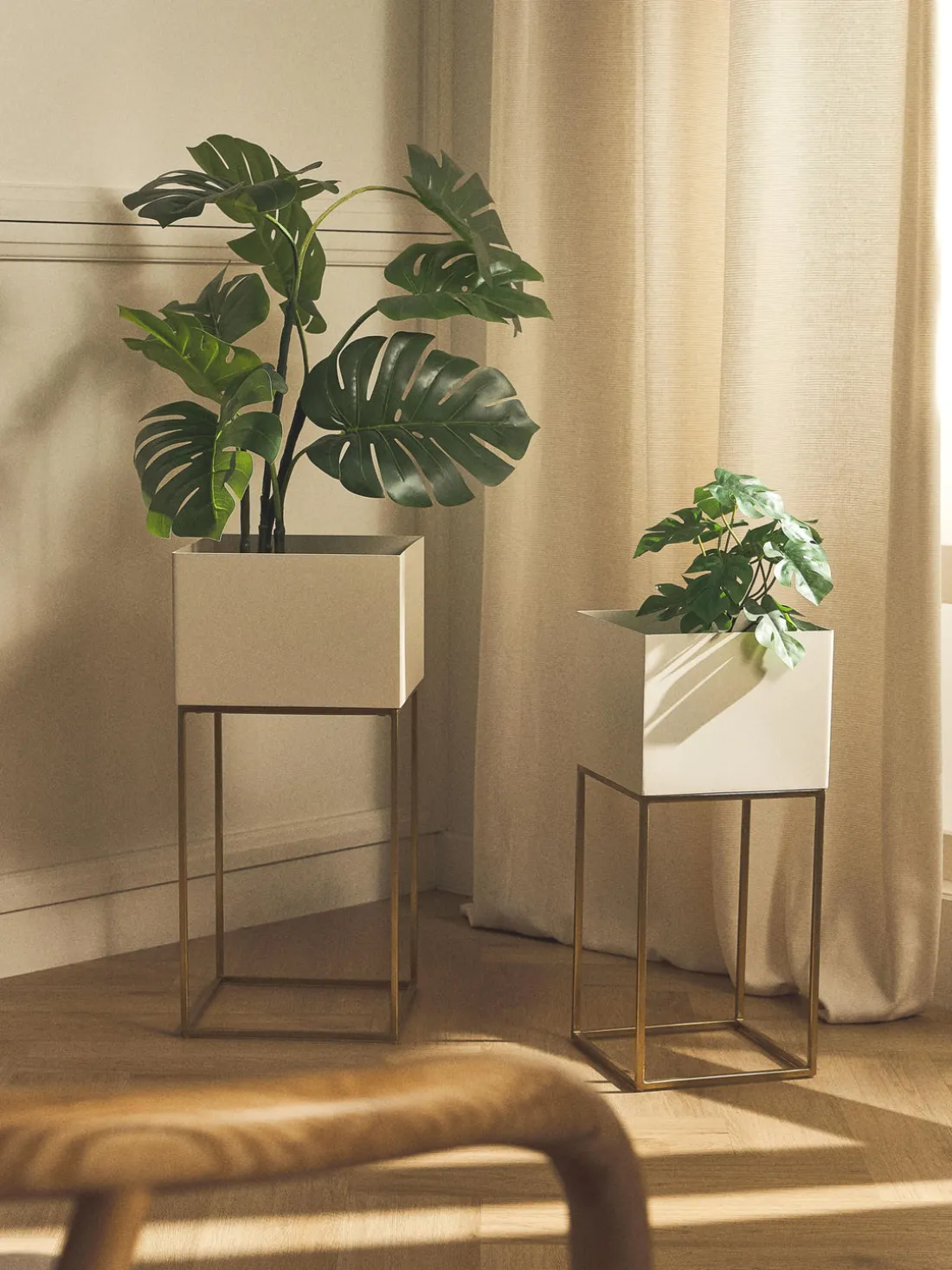 Set de maceteros de metal Palesa, 2 uds.