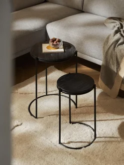 Set de mesas auxiliares de mármol Ella, 2 pzas.